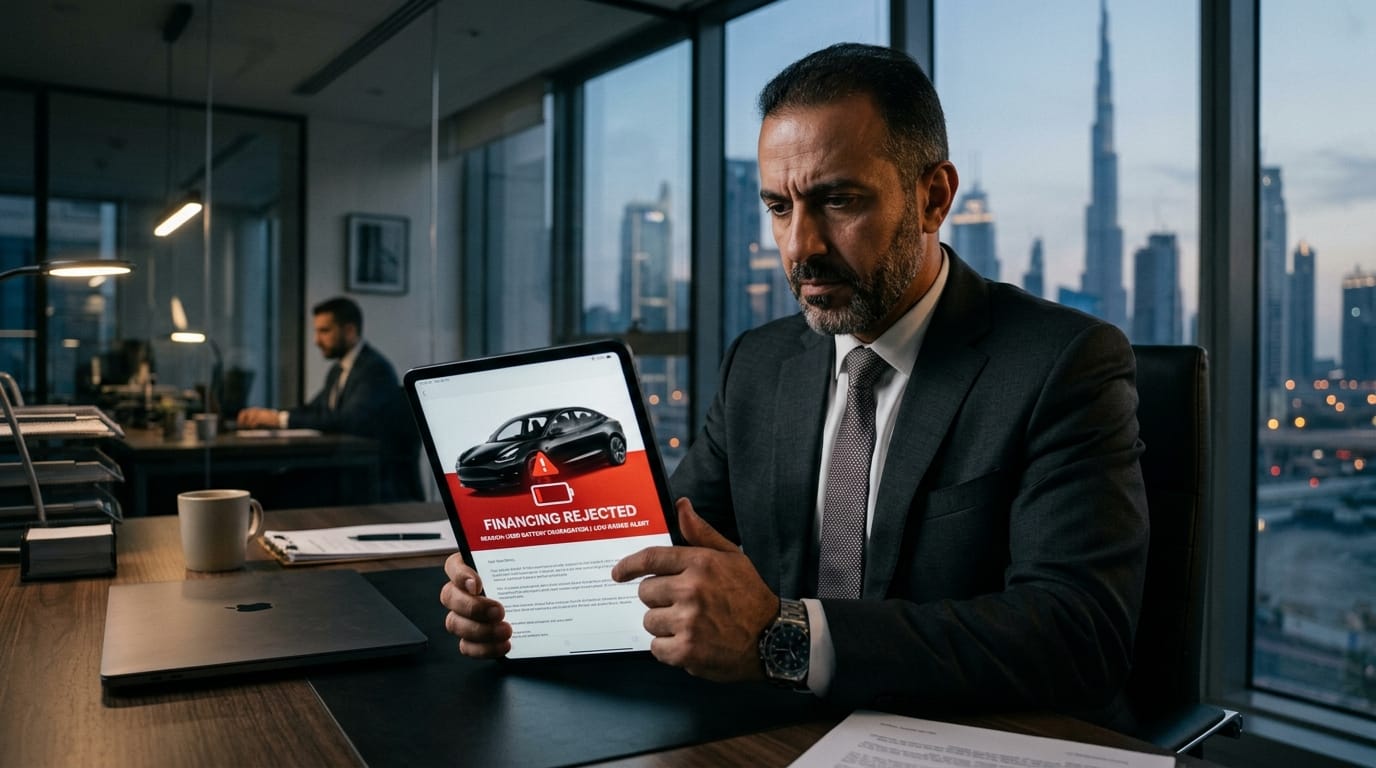 Tesla used battery finance rejections