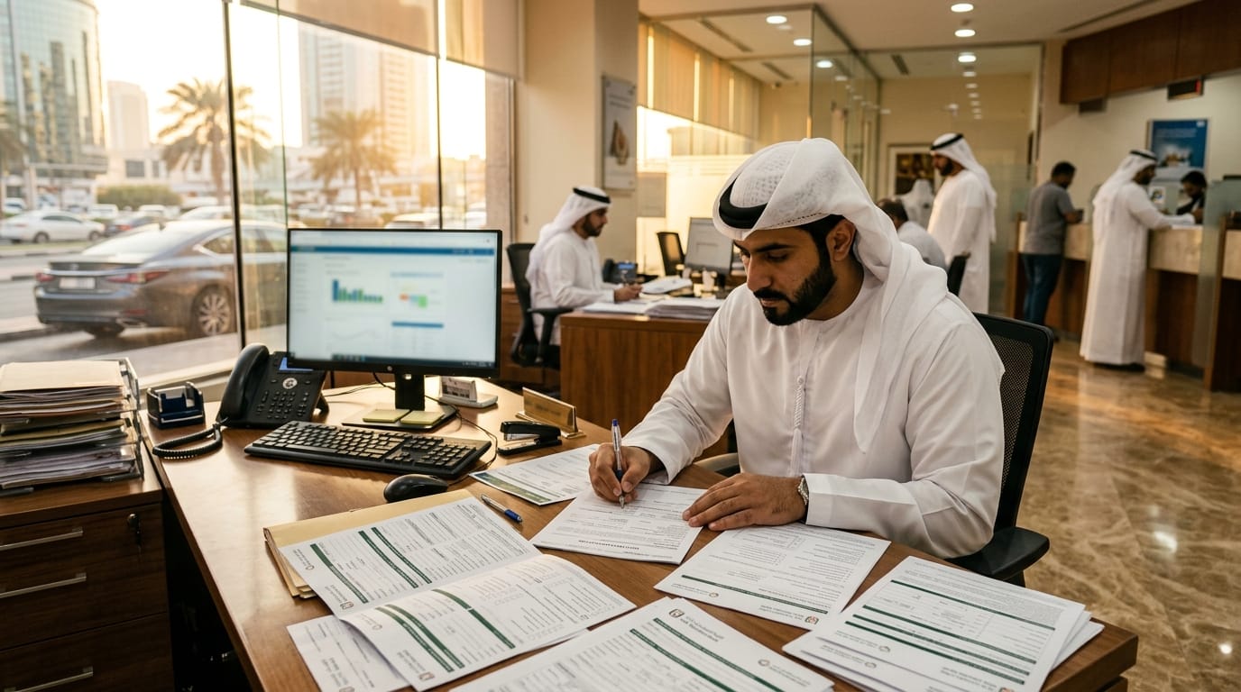 UAE bank consultation for self-employed car finance application