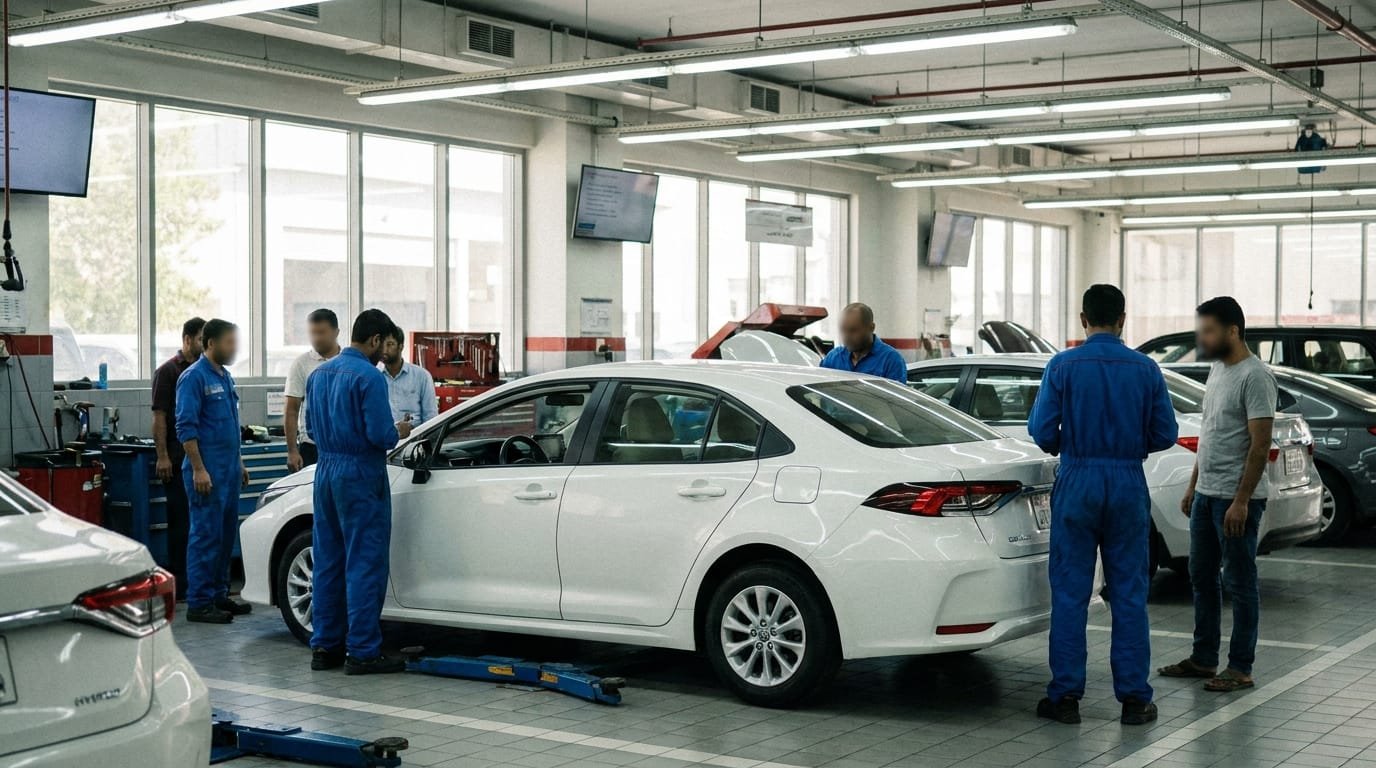 Toyota Corolla at authorized Al-Futtaim Toyota UAE service centre