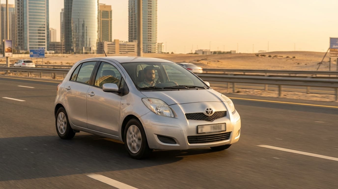 toyota-yaris-test-drive-dubai-highway