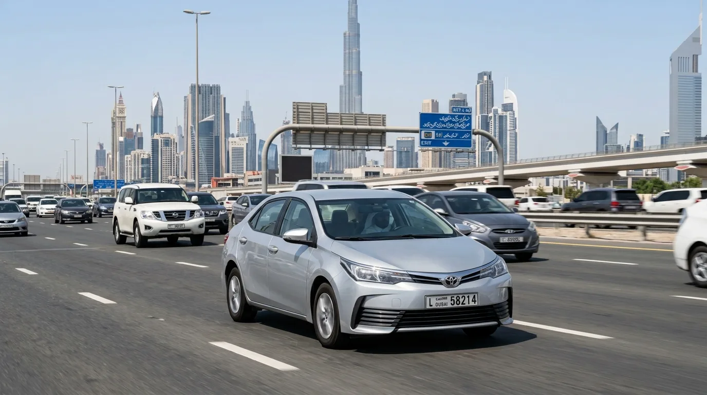 best first car uae toyota corolla 2019 gcc spec silver sedan dubai highway