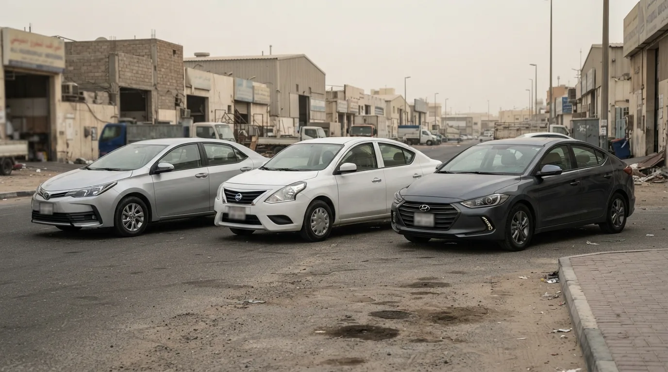best used cars under 30000 UAE lineup parked in Al Quoz Dubai