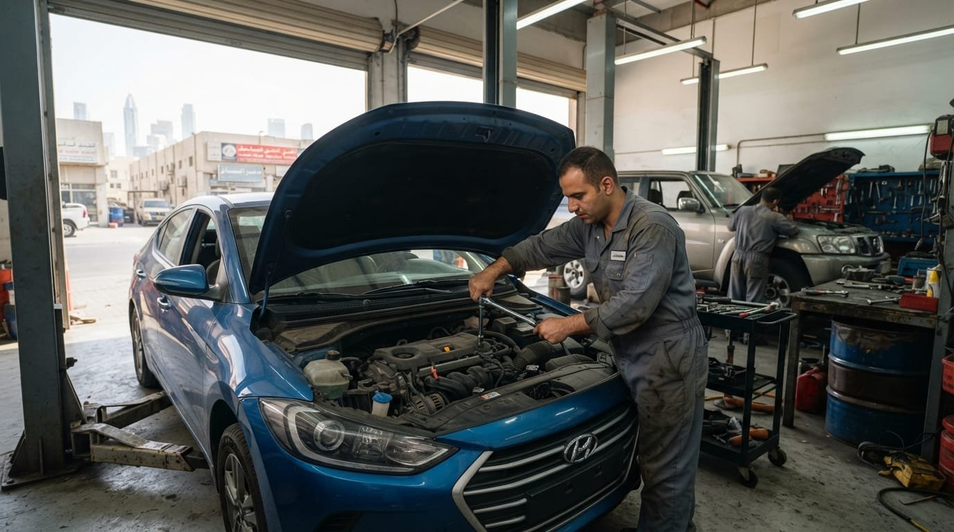independent garage mechanic Al Quoz Dubai servicing used car maintenance