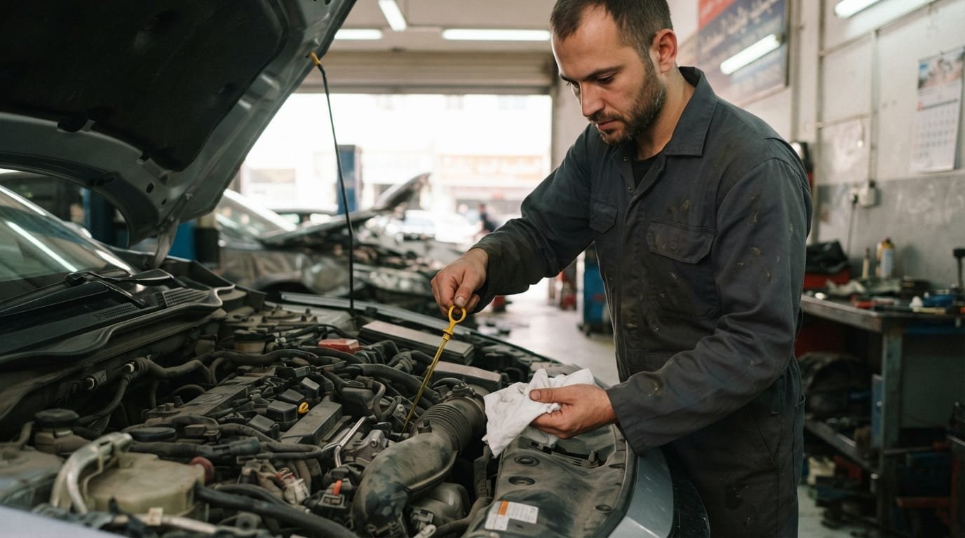 Honda Civic CVT transmission dipstick check UAE