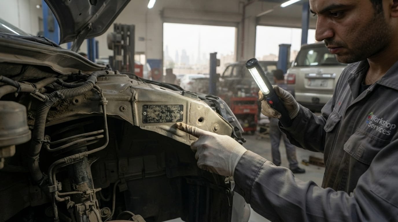 Honda Civic chassis VIN verification UAE buyer check