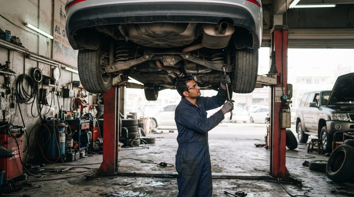 Hyundai Elantra pre-purchase inspection Al Quoz Dubai garage