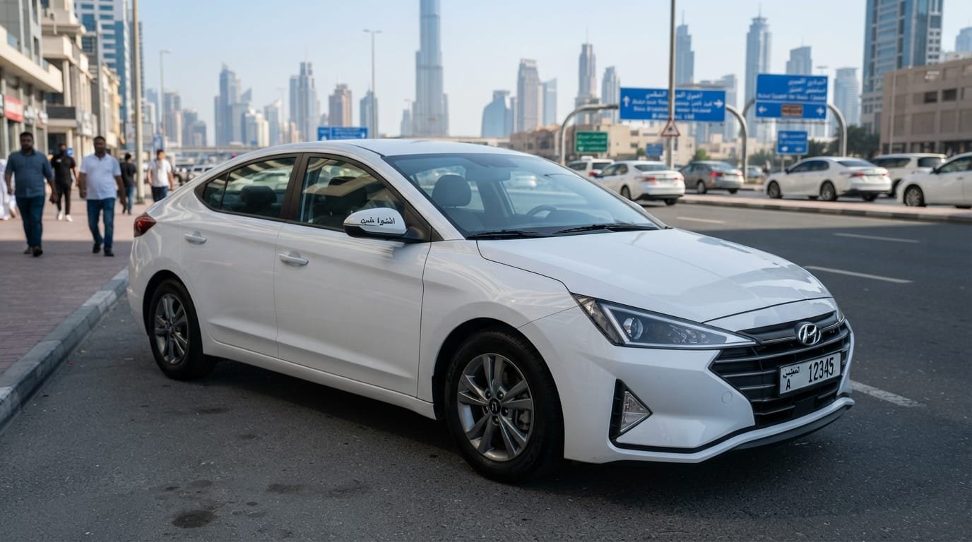 Hyundai Elantra 2022 GCC clean interior pre-sale inspection Dubai