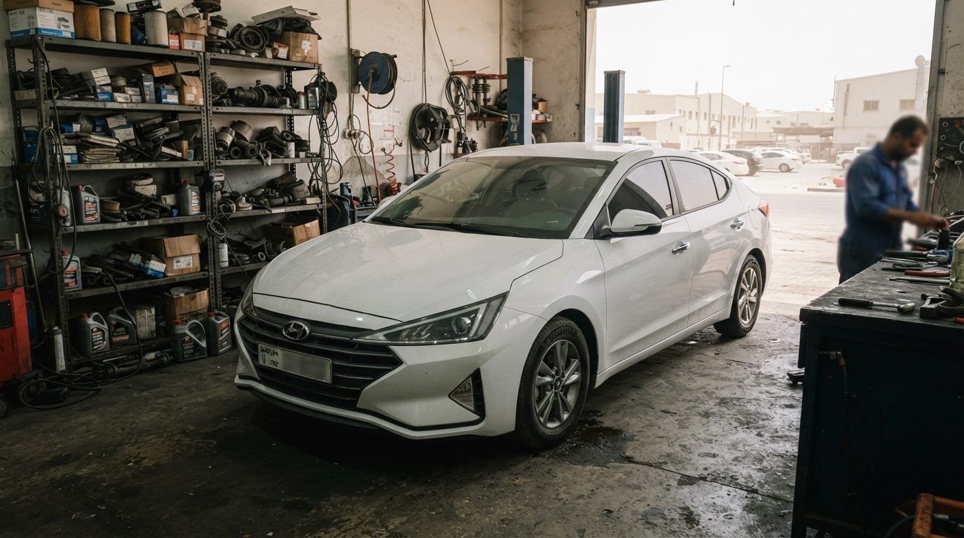 Hyundai Elantra spare parts cost UAE comparison Dubai Sharjah.