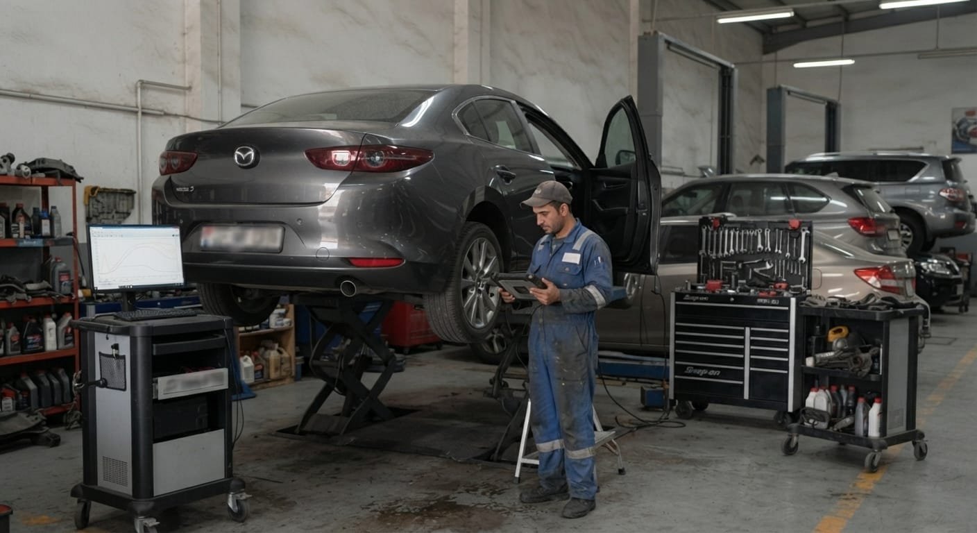 mazda 3 repair cost uae workshop inspection Dubai