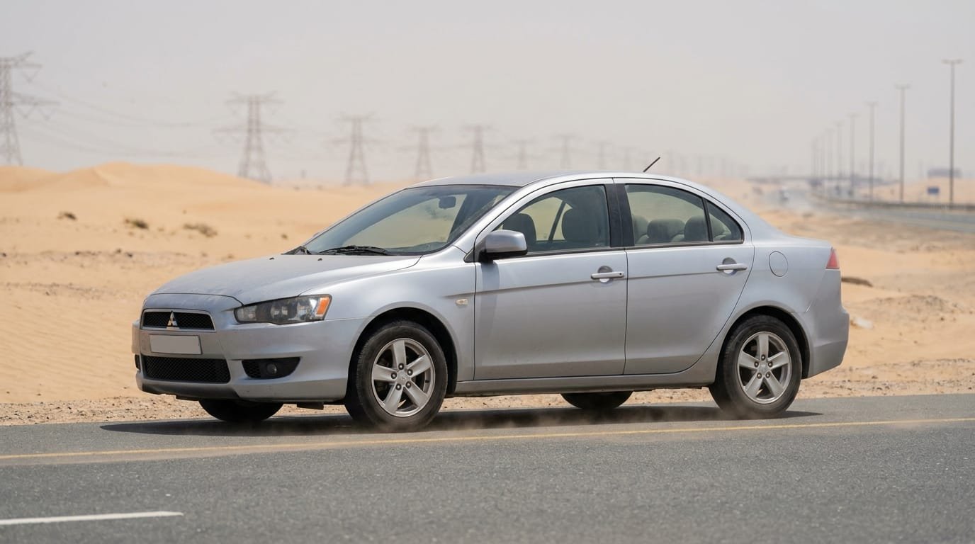 mitsubishi lancer CVT transmission test drive UAE