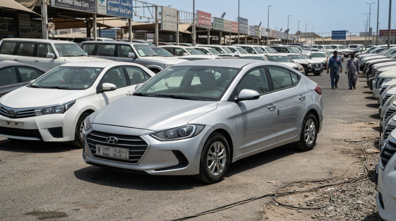 US spec Hyundai Elantra UAE used car market Al Aweer