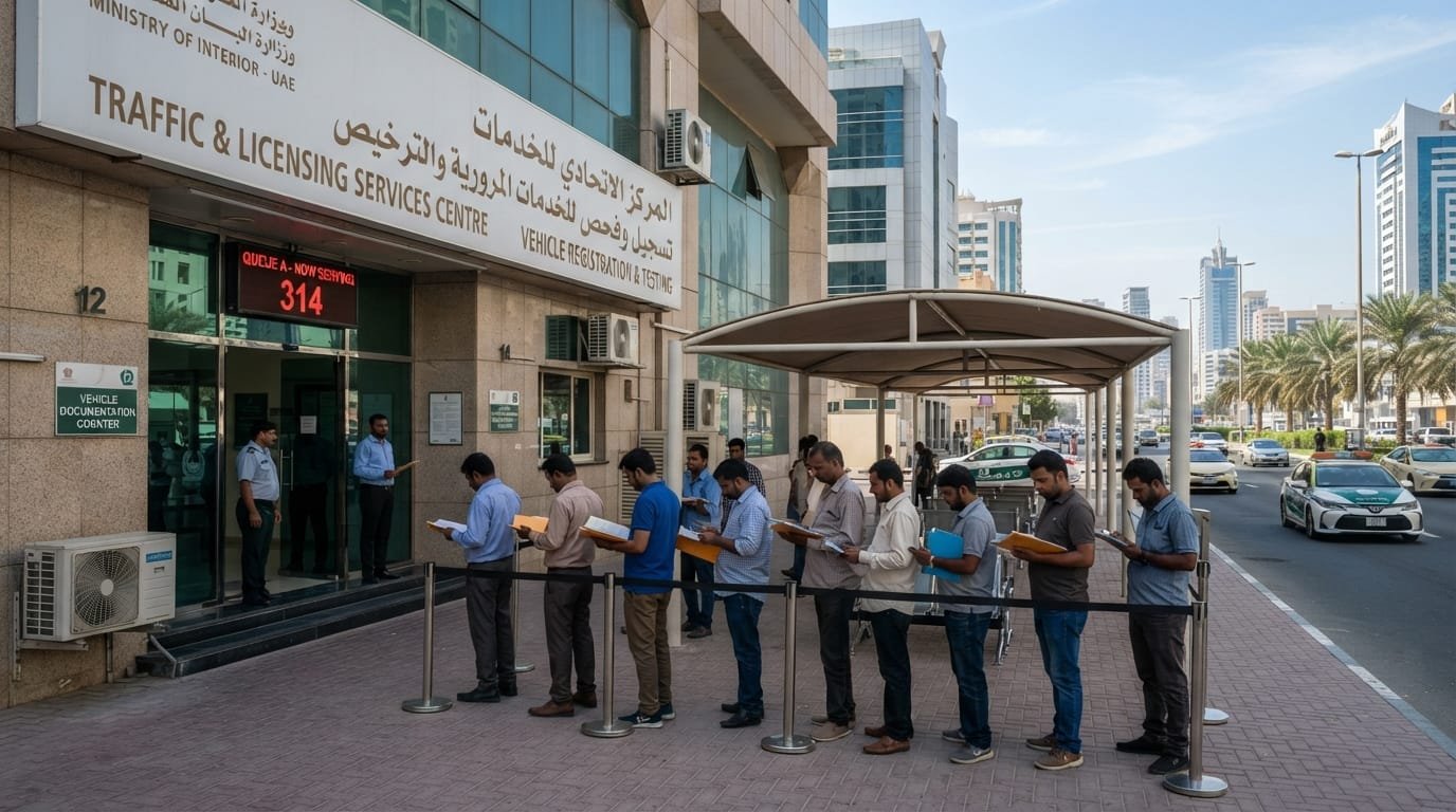 used car ownership transfer uae at RTA service centre