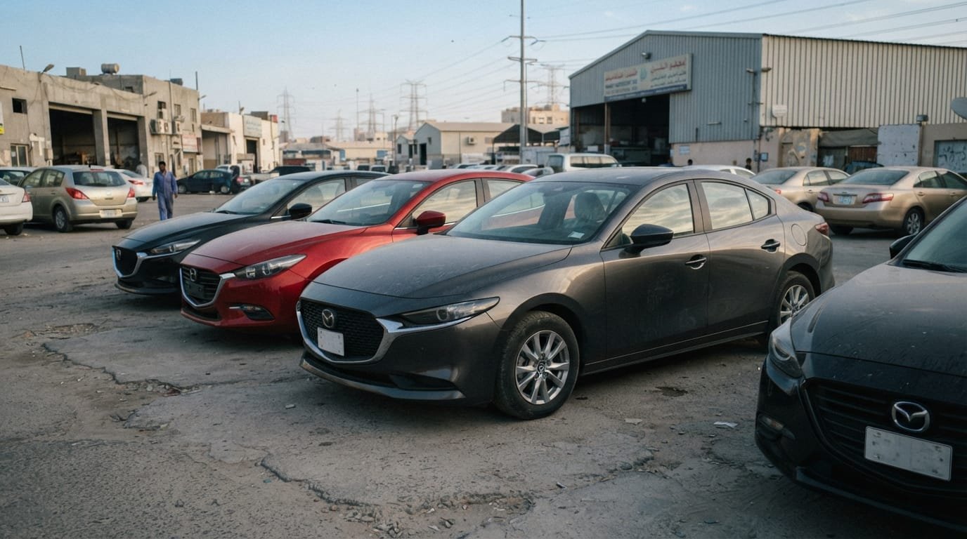 Used Mazda 3 dealership lot Sharjah