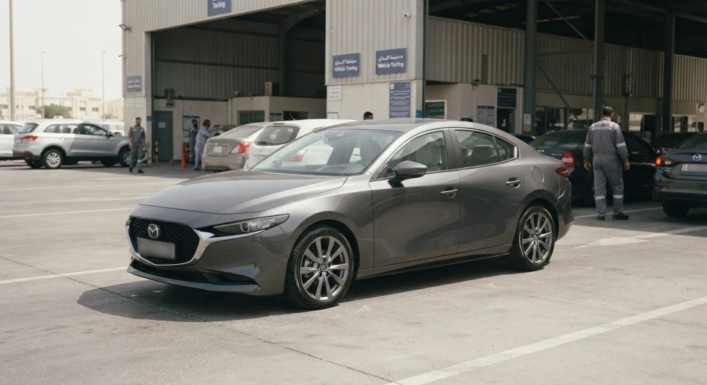 is used mazda 3 reliable uae — used Mazda 3 sedan at a UAE vehicle inspection centre