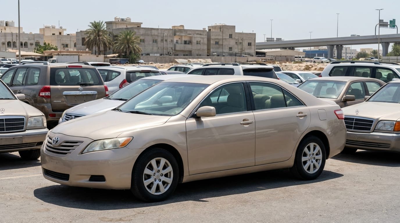 used toyota camry salary dubai budget guide showing a Toyota Camry sedan