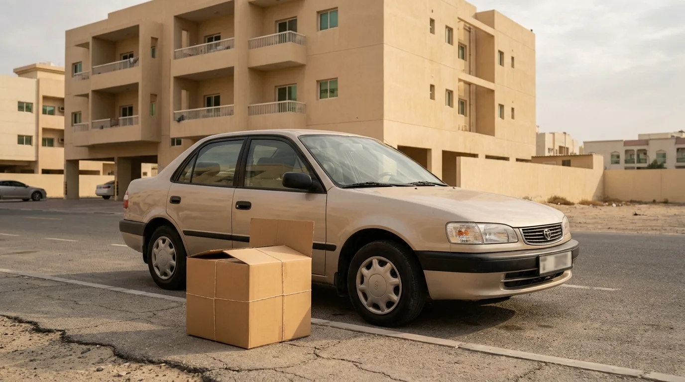 Car being prepared for sale before an expat departs the UAE
