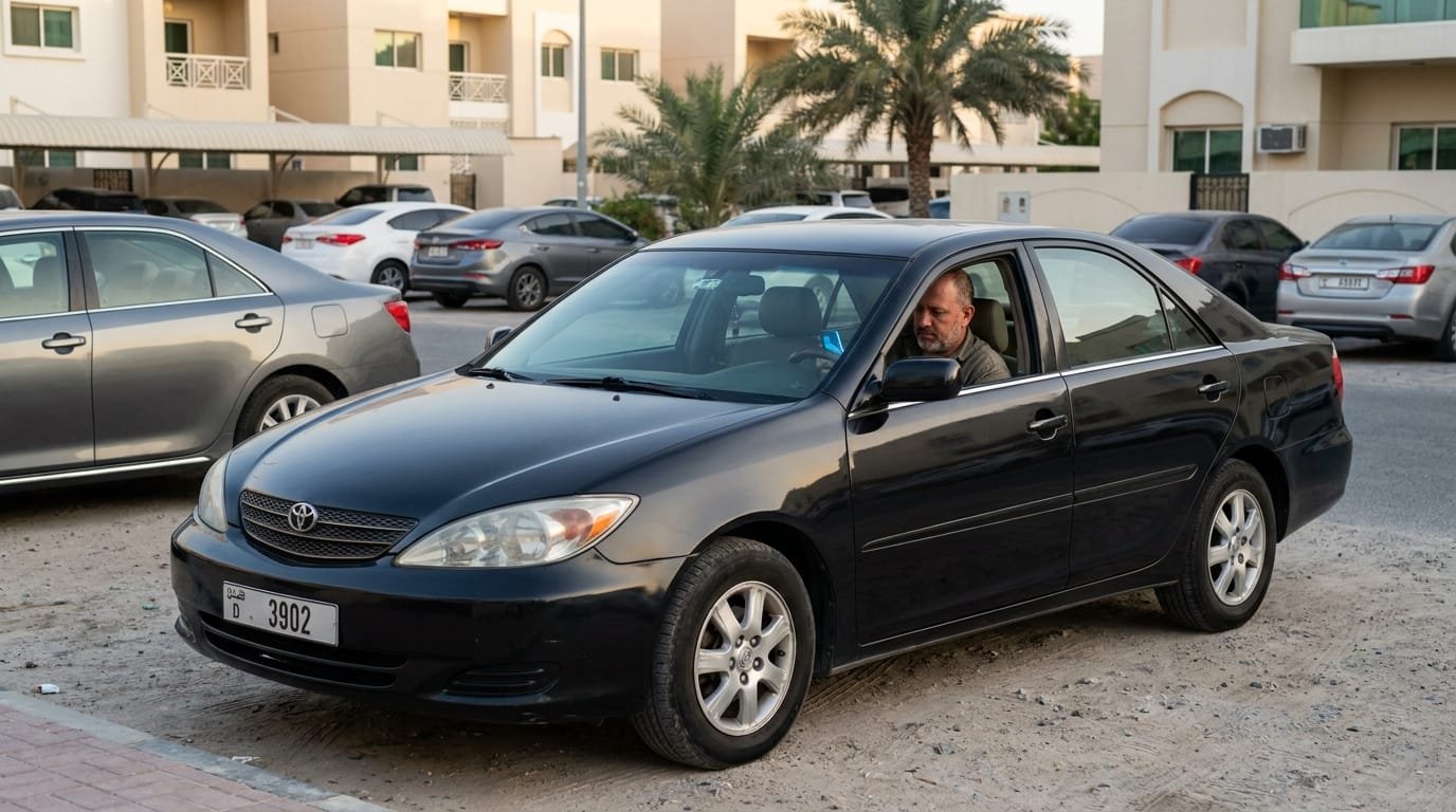New UAE driver reviewing traffic fines on a phone