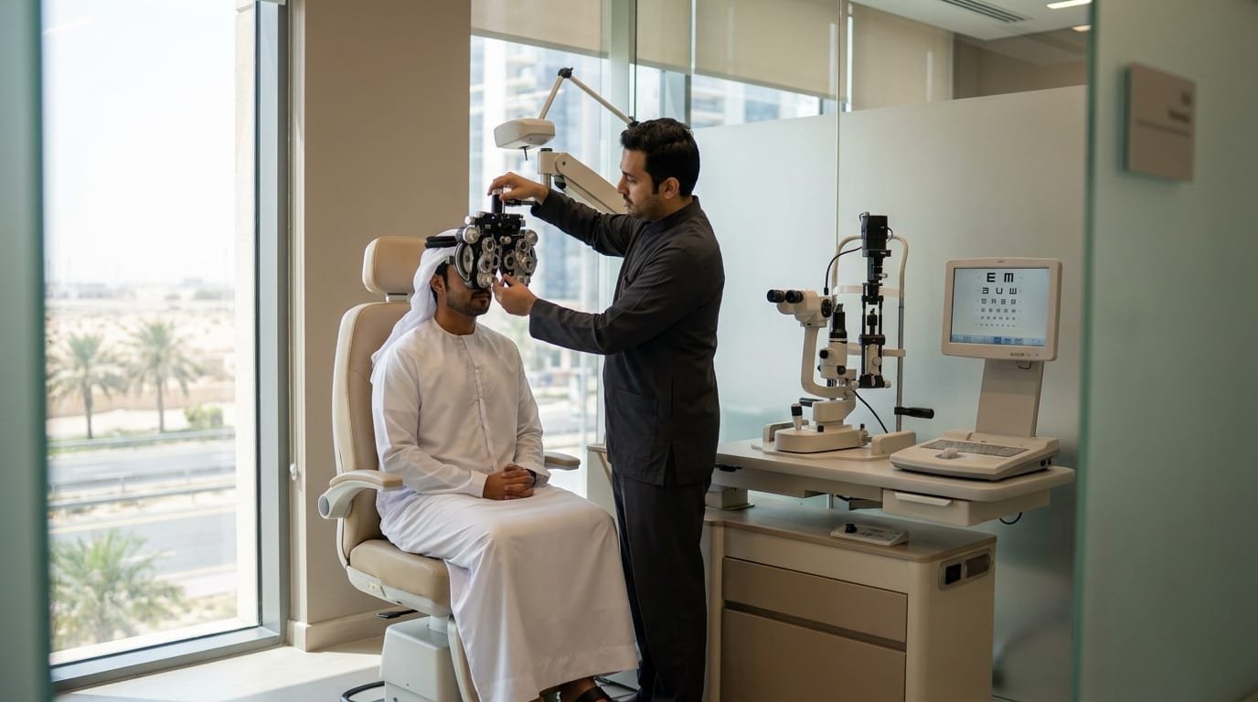 eye test for UAE driving licence exchange