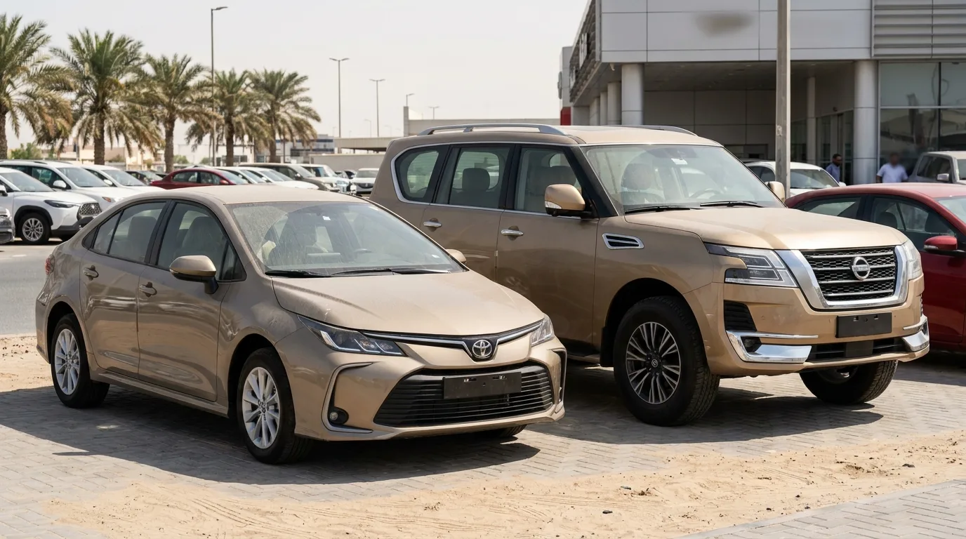 fuel efficient sedan versus large SUV UAE used car comparison