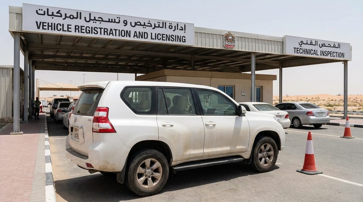 UAE customs registration centre vehicle inspection