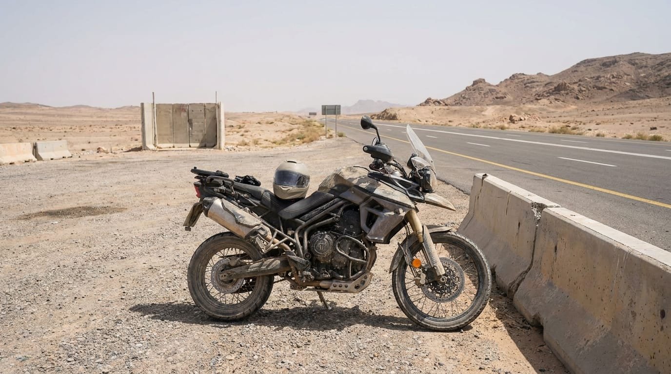 motorcycle helmet compliance check UAE traffic stop