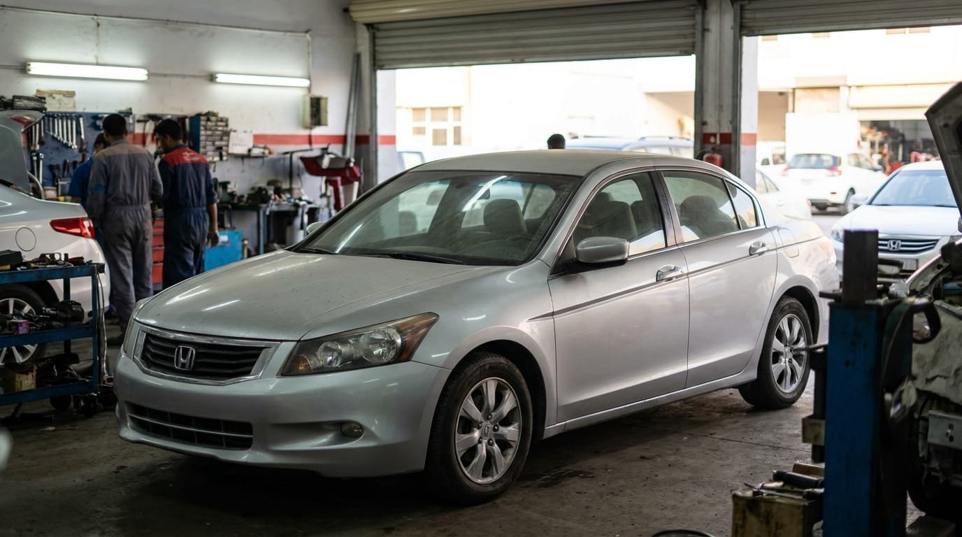  Honda Accord CVT transmission fluid check UAE workshop